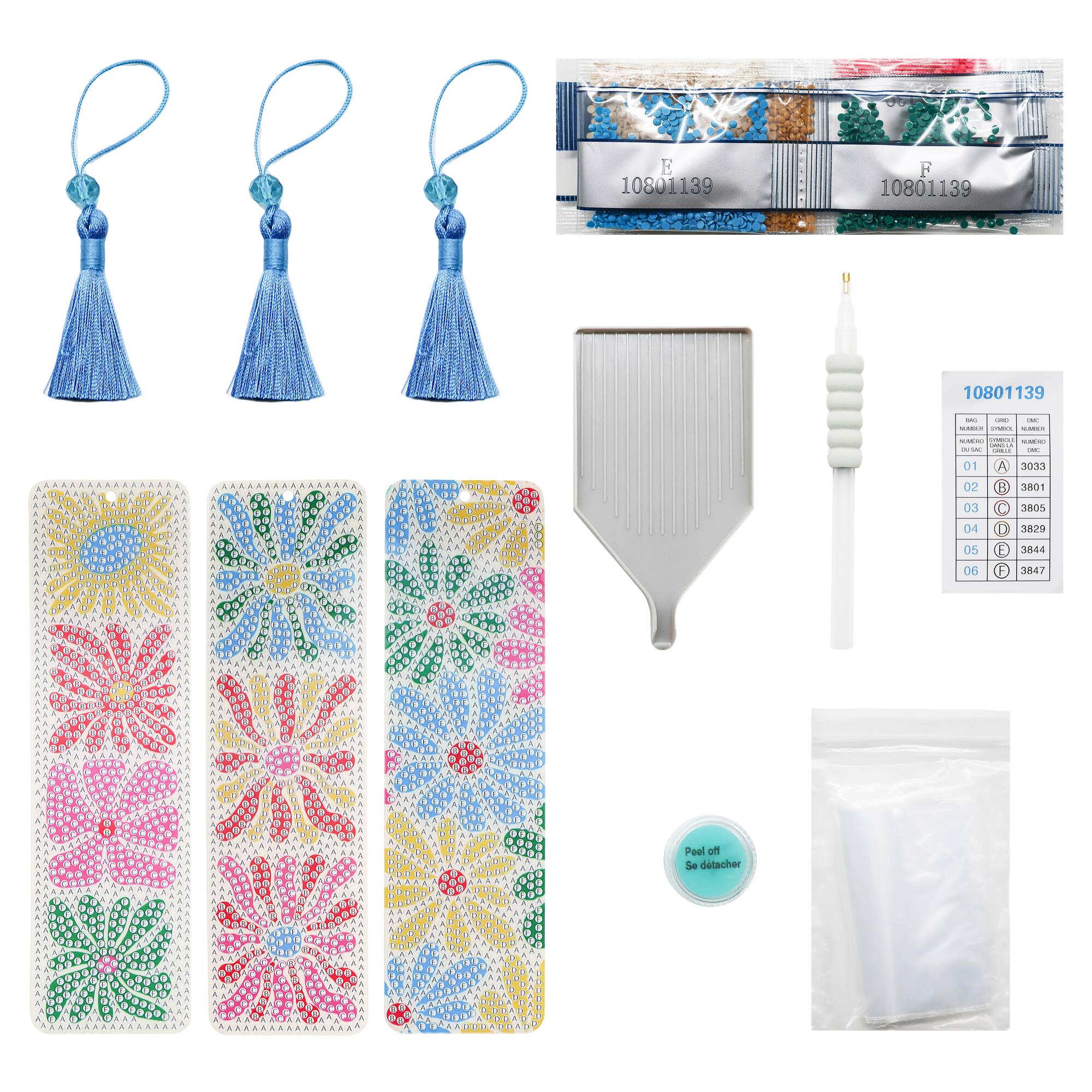 Floral Diamond Art Bookmark Kit by Make Market®